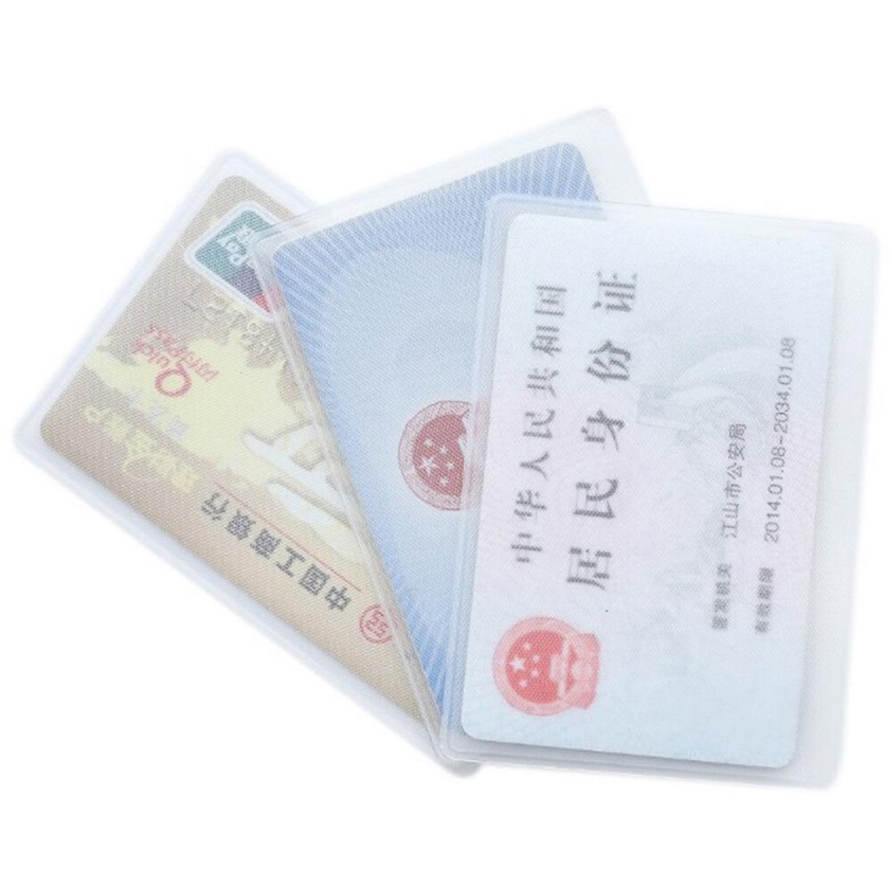Waterdichte Transparante Pvc Card Cover Siliconen Plastic Kaarthouder Credit Cards Holder Bank Card Id Kaarthouder Bus Card Case