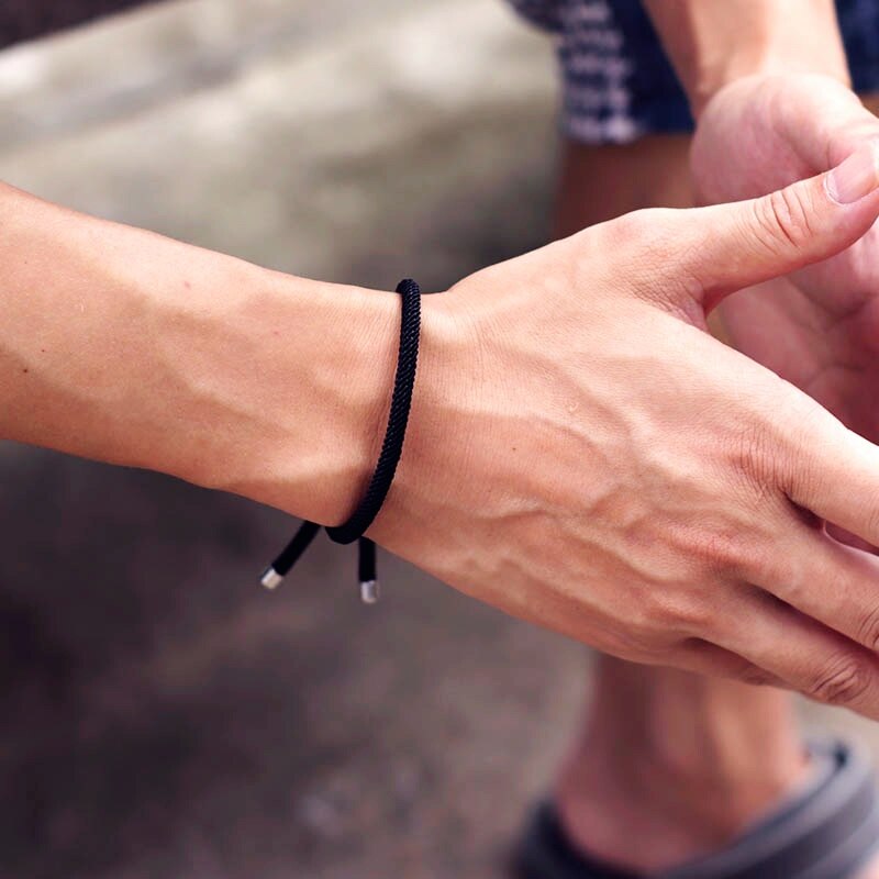 100% aço inoxidável pulseira masculino feminino 4mm milan corda preto vermelho braslet ajustável bff amizade braclet presente para casais