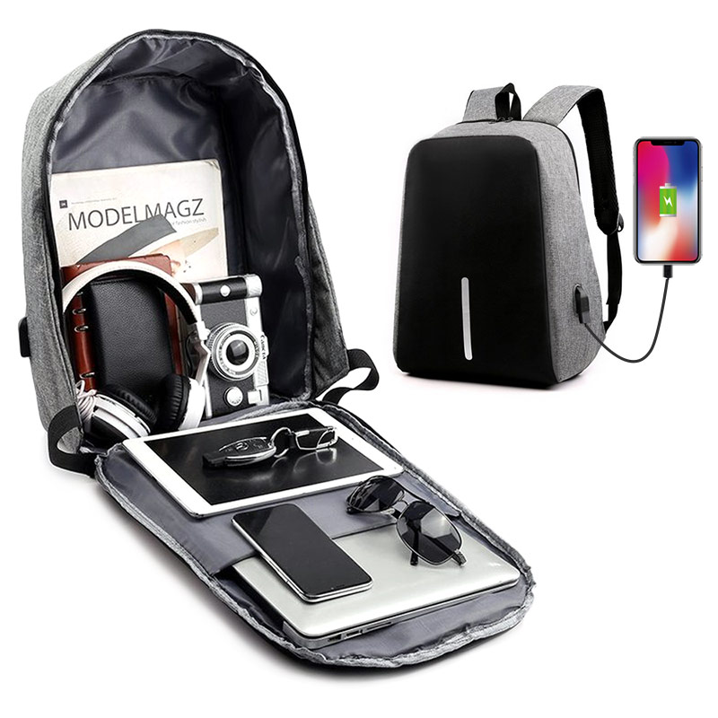 Sac à dos Anti-vol affaires hommes femmes sac ordinateur portable sac à dos voyage en plein air sac à dos grande capacité USB Charge sac d'école