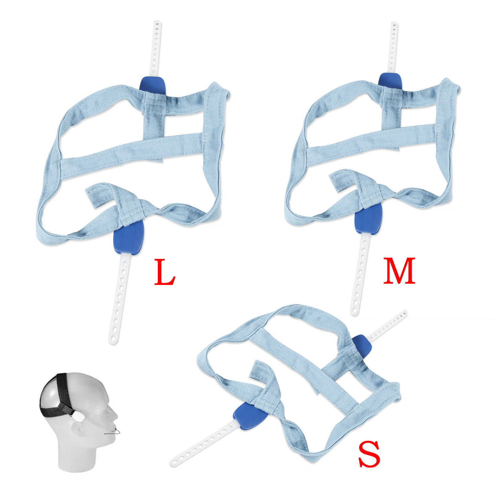 Casco de alta tracción para ortodoncia Dental, con tapa de barbilla rígida, correa de tracción alta, , 3 tamaños S, M, L