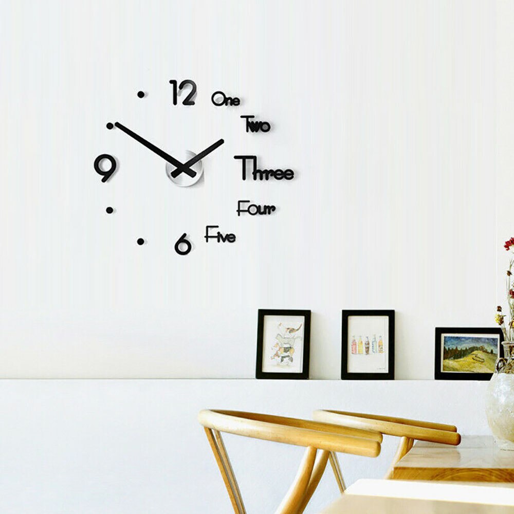 Modern Home 3D DIY Wall Clock Craft Special Room Living Room Decor Unique Home Decor Mural Decals