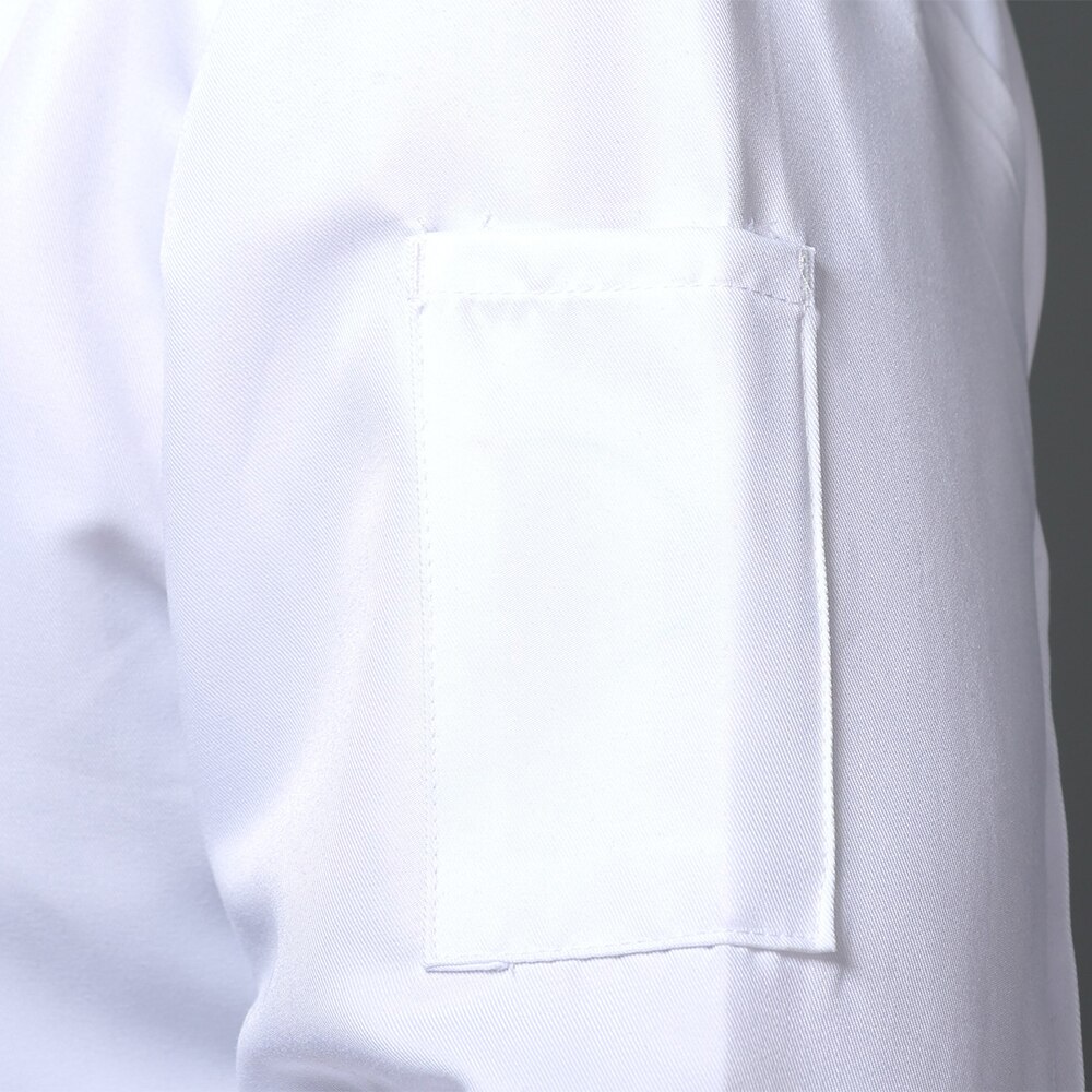 Andningsbar Casual Kockjacka - Kök Catering Restaurang Service Uniform Broderad Bakarbetsuniform