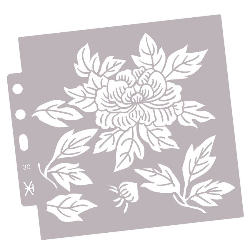 1pc Hand Heart stencil painting template hollowing spray pattern stencils painting hollowing out lace ruler journal accessories: 030