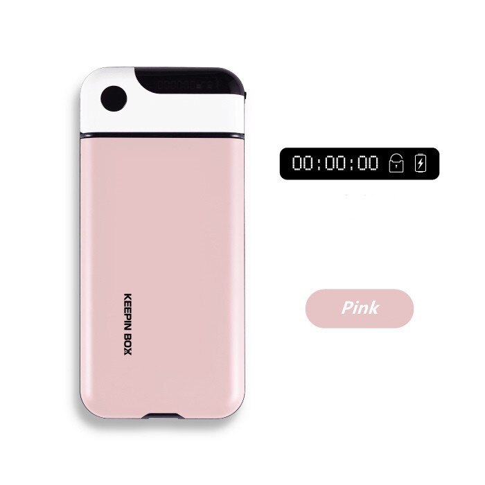 Universal Mobile phone timing box, timing lock Keepin box,self-discipline timing phone case, mobile phone addiction students: Cherry pink