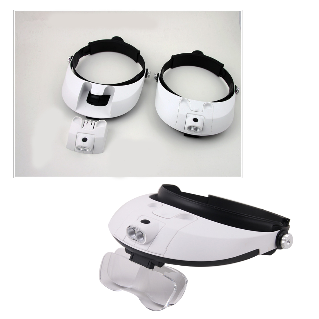 Vincha 5 lentes binoculares de tercera mano lupa luz joyería reparación lectura lupa Lupas dentales 2.5x 1.0x 1.5x 2.0x