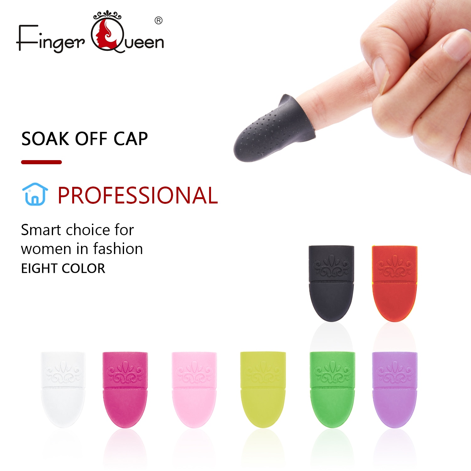 Wearable Nail Soakers Pad Holder UV Gel Polish Remover Caps Tips Acrylic Off Nail Art Removal Tools Reusable Silicone