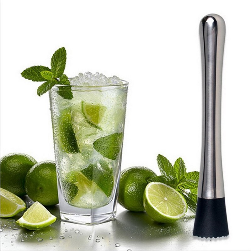 Muddler bar i rustfrit stål mixer bar redskaber og tilbehør mojito cocktail diy frugtjuice muddler knust is bar #1
