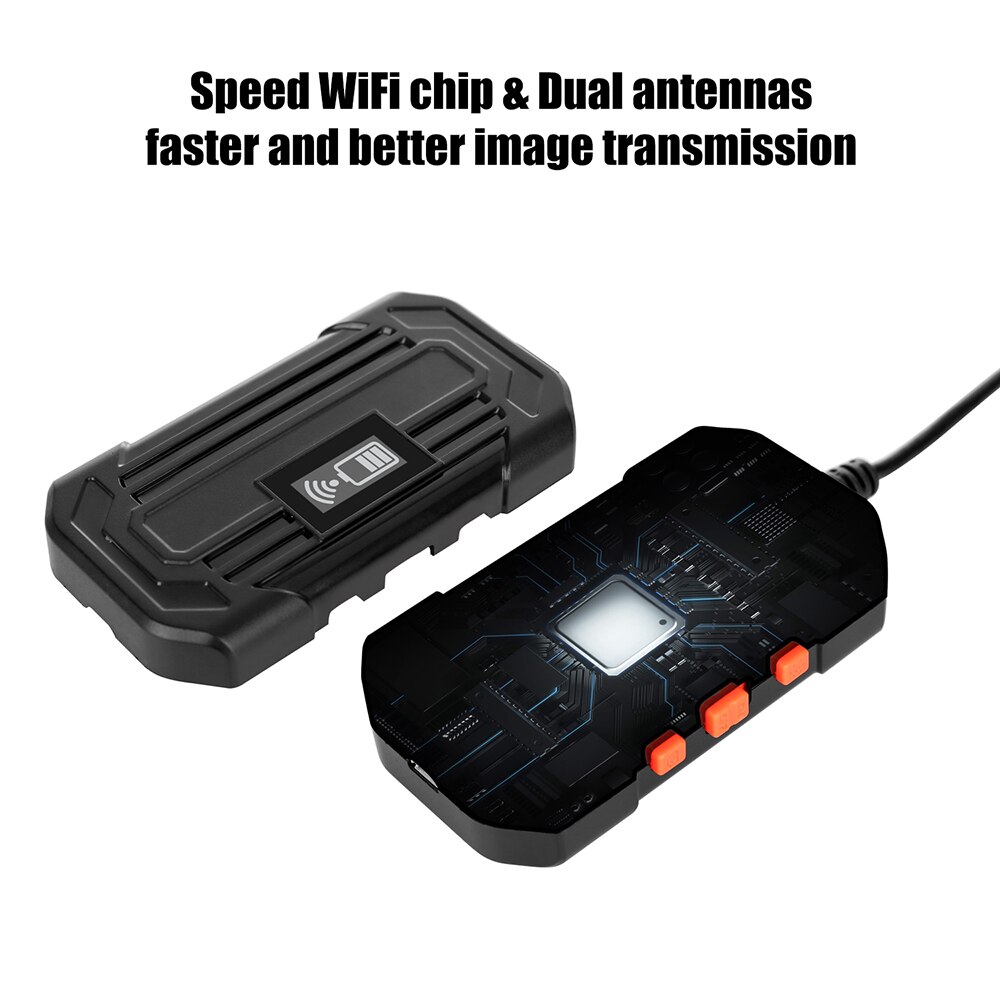 Wirelessly Fidelity Connected Industrial Endoscopy Borescope Inspection Camera Built-in 6pcs Dimmable Adjustable Brightness LEDs