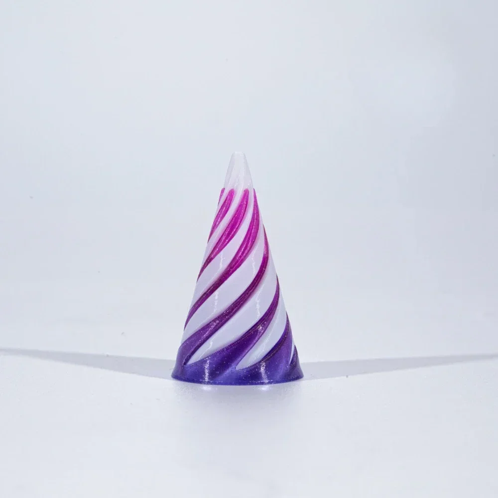 3D Printed Spiral Cone Toy Impossible Pyramid Passthrough Sculpture Pass Through Pyramid Toy Mini Vortex Thread Illusion: Chocolate
