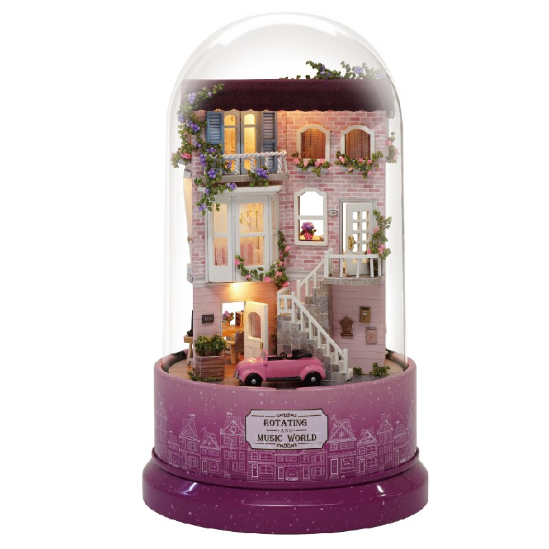 CUTEBEE Poppenhuis Miniatuur DIY Poppenhuis Met Meubels Houten Huis Speelgoed Voor Kinderen Straat Hoek B031