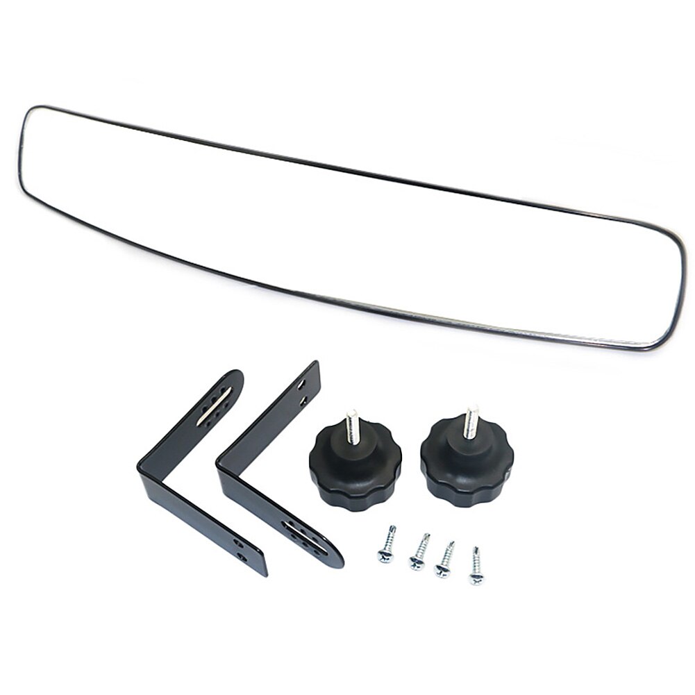 Panoramic ABS Universal Rear View Mirror Replacement Wide Vision Safety Easy Install Golf Cart Clear Shockproof Outdoor Driving