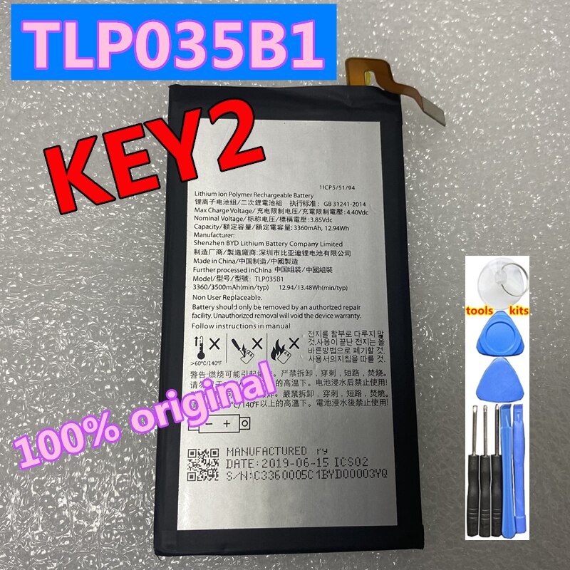 Original BAT-63108-003 TLP035B1 Battery For Blackberry Keytwo Key2 / Keyone KEY1 Keyone For Alcatel DK70 DTEK70 Batteries: Keytwo