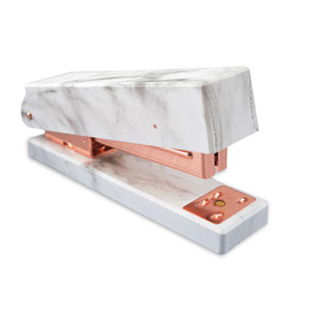 Elegancki marmurowy wzór zszywacz ciężki obowiązek ambona zasilany sprężyną zszywacz robić Dom gabinet materiały introligatorskie: róża złoto