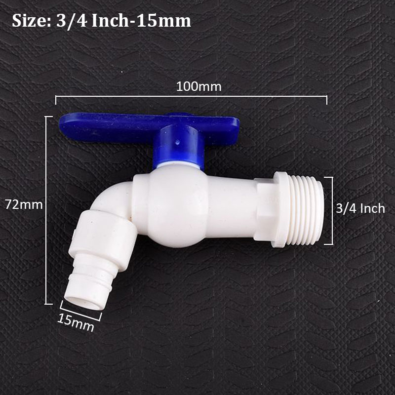 1/2 3/4 Zoll Universal- Schnittstelle Wasserhahn PVC Außengewinde Wasserhahn Ventil, Aquarium Wasserhahn Adapter Entwässerung Wasserhahn Aquarium Ventil Armaturen: Schwarz