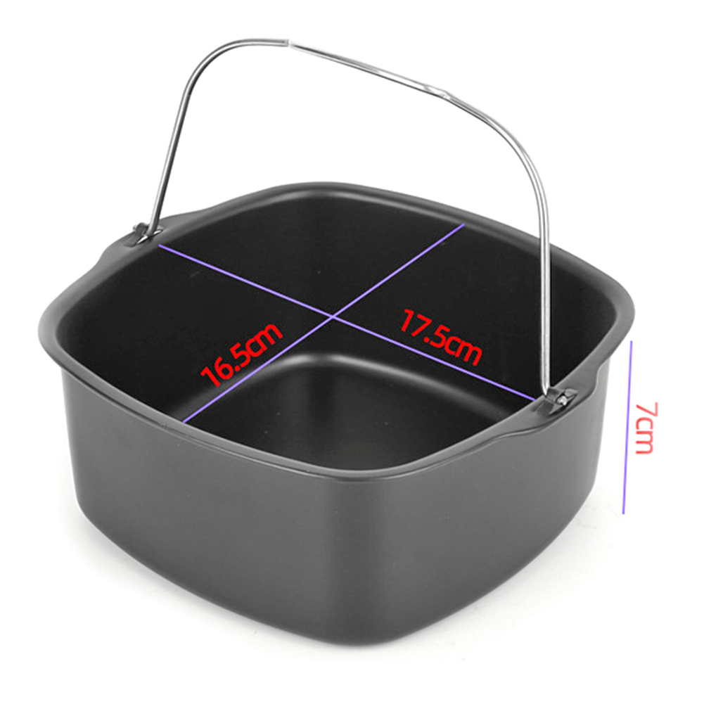 7 Inch/8 Inch Bread Loaf Pan Non-Stick Bread Toast Box Mold Round Cake Pan BPA Free for Baking Bread for Air Fryer Accessories: Red