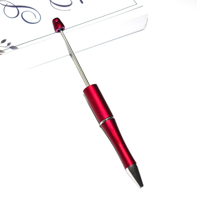 20 stk/parti kuglepen beaded pen diy plastic pen roterende pen bryllup kontor skole fødselsdagsfest børn beadable pen: 01