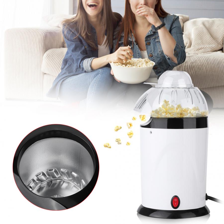 1200W Popcorn Machine Household Mini Electric Blower Automatic Popcorn Maker with a swirl The non-stick liner Corn Popper