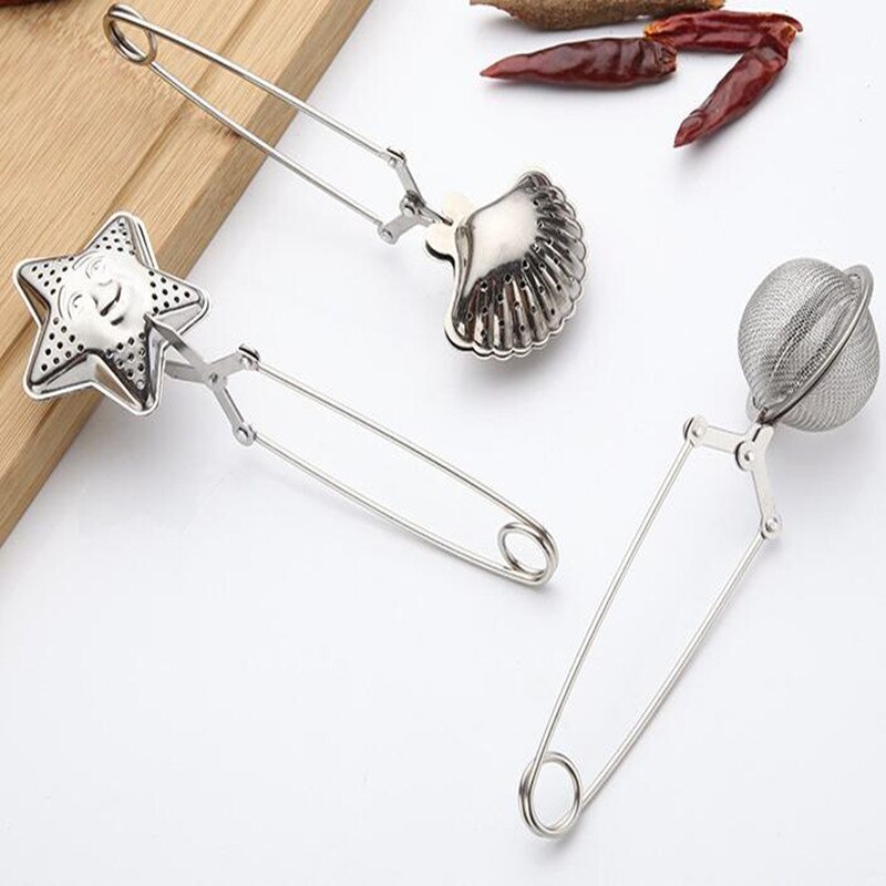 Rustfritt stål te infuser sfære mesh te ball bulk te filter diffusor håndtak krydder sil tekanne gadgets kjøkkenverktøy