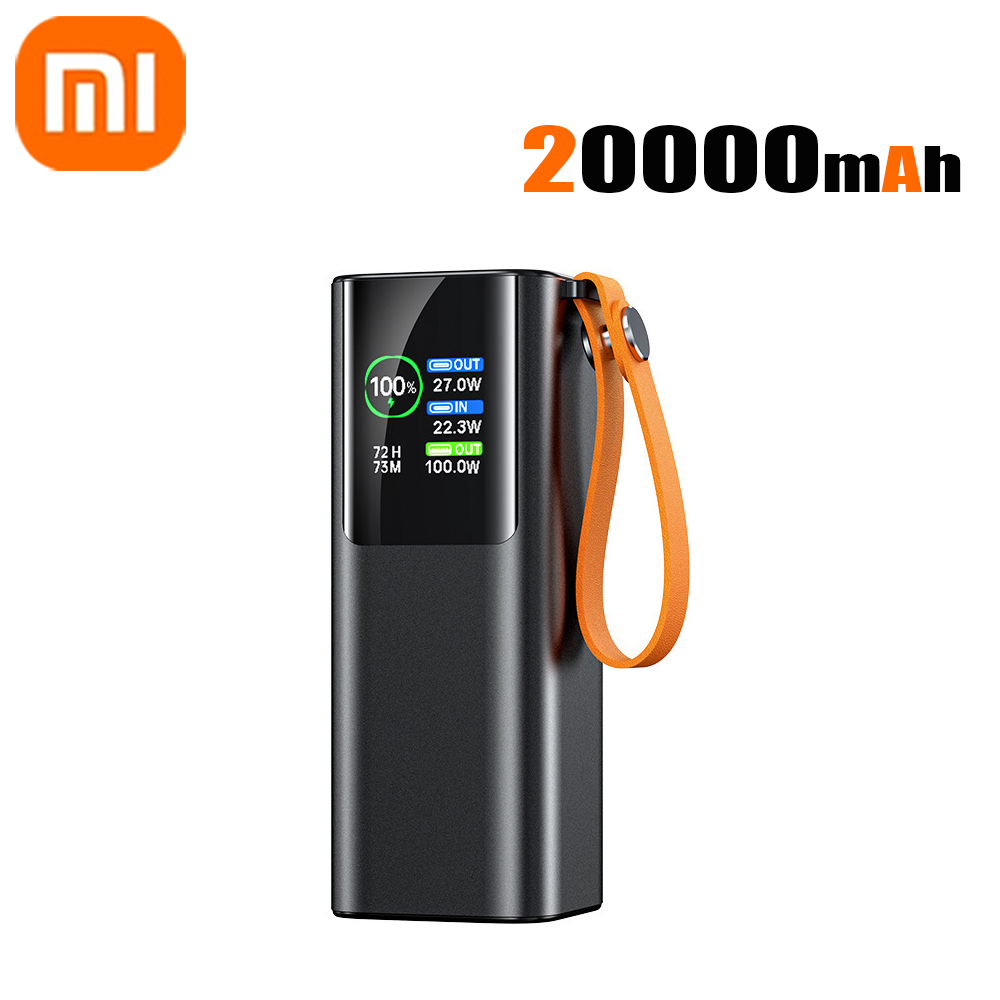 Xiaomi 165w 50000 mah powerbank bärbar pd externt batteri led powerbank för macbook pro för ipad snabbladdningsstation: Vit