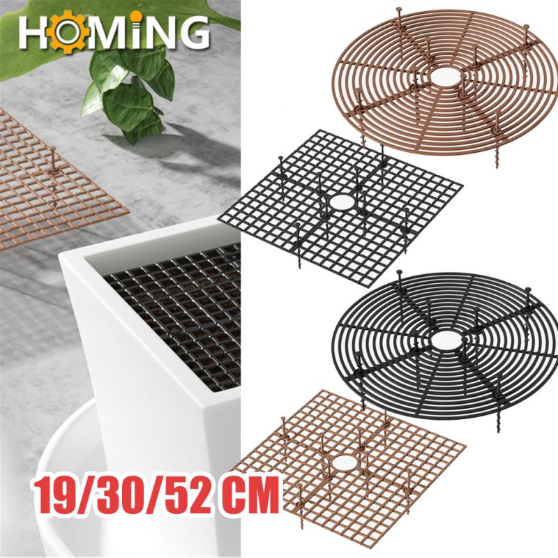 19/52CM Multi-use Plant Pot Cover Square/Round Plastic Pot Grid Soil Guard Cover Plant Protector Garden Accessories