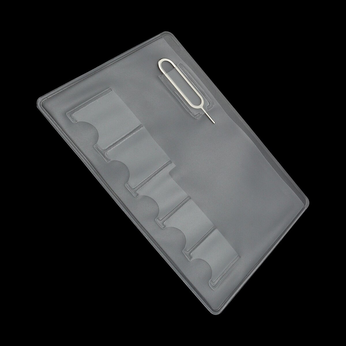 5 Pcs For Sim Memory Card Transparency Universal 6 Sim Card Storage Case Box Bag Easy Carry Clear Protector Portable