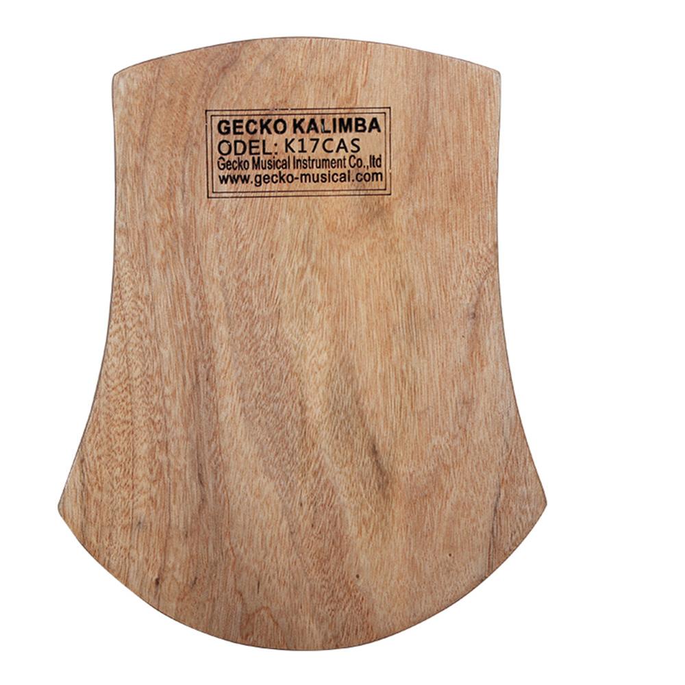 Gecko 17 nycklar kalimba afrikansk kamfer trä tumme piano finger slagverk trä musikinstrument mbira likembe sanza