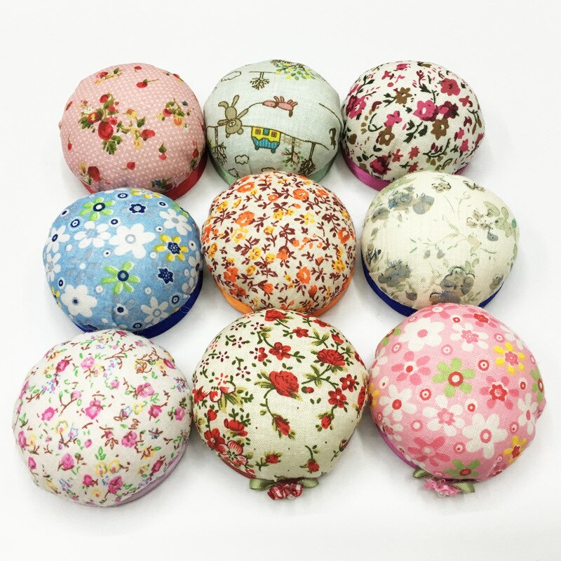 Ball Shaped Sewing Needle Pin Cushion Wrist Strap Sewing Needle Pillow for Cross Stitch Sewing Pins Accessories Craft Supplies