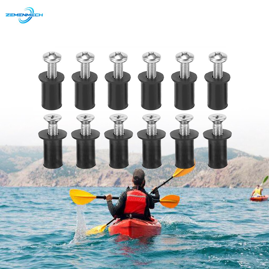 Tuercas de pozo de goma M5 con tornillo ciego, accesorio para parabrisas de motocicleta, remache para Kayak, canoa, barco, bote marino