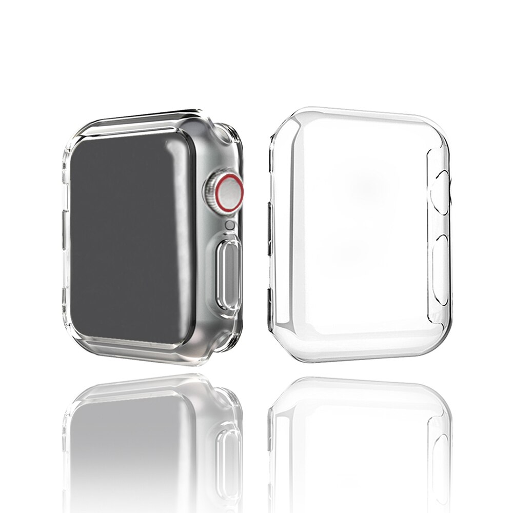 Watch Cover Case for Apple Watch 6 5 4 3 2 42MM 38MM Soft 360 Slim Clear TPU Screen cases for iWatch series 4/3/2/1 44MM 40MM