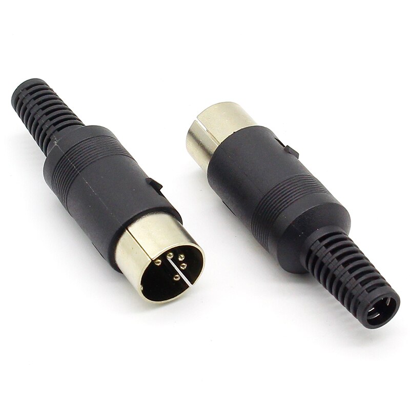 3pcs/lot DIN male Plug Cable Connector 5 Pin with Plastic Handle