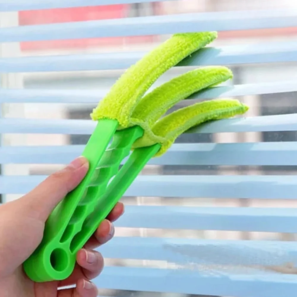 Brosse de nettoyage de lame aveugle vénitienne en Microfibre, pratique, pour climatiseur de fenêtre, plumeau de voiture, sortie de ventilation, brosse de nettoyage