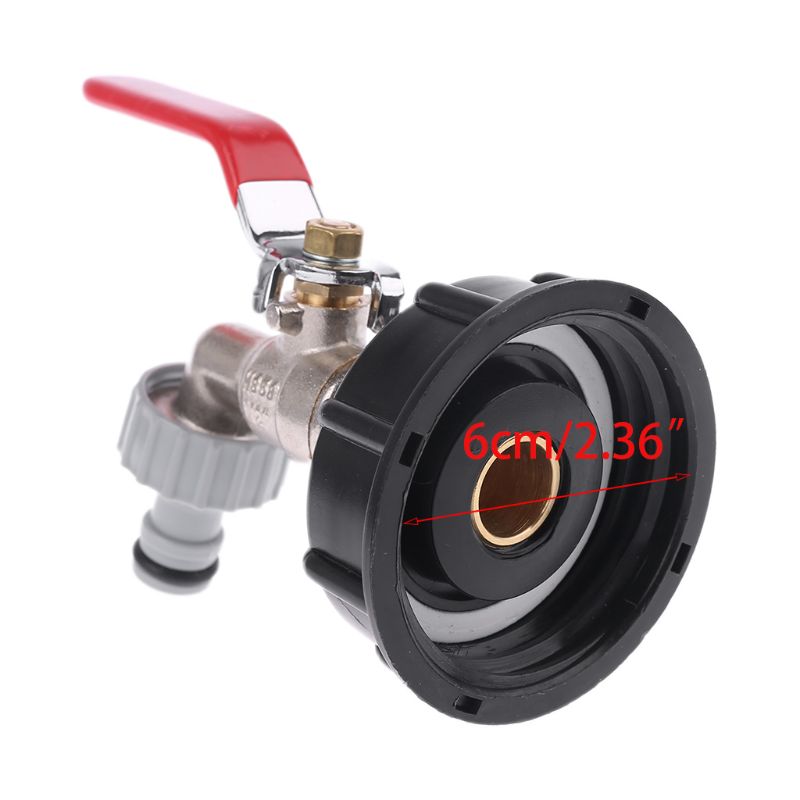 IBC Tank Adapter TANK DRAIN ADAPTER S60X6 To Brass Garden Tap With 1/2" Hose Fitting Oil Fuel Water