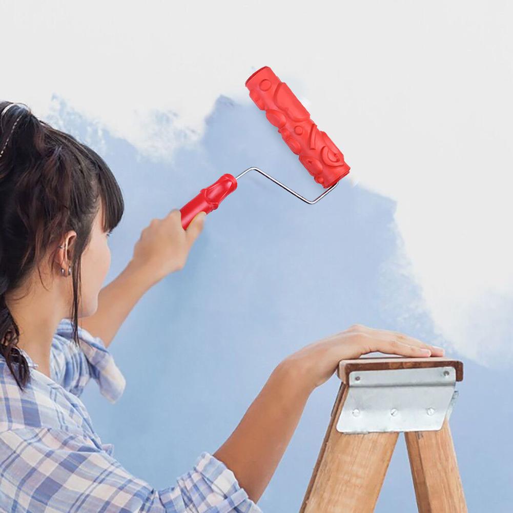 Rodillo de pintura con patrón de impresión para decoración de pared, rodillo de estampado para decoración del hogar