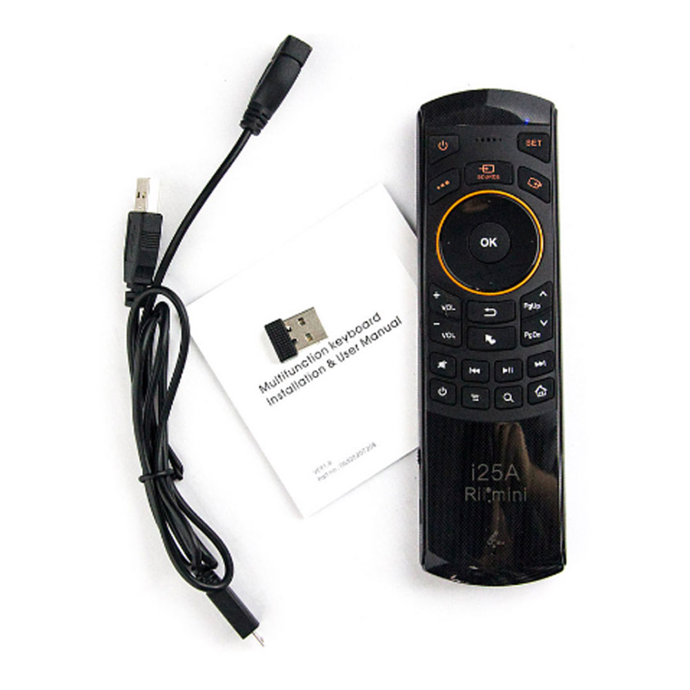 2.4Ghz Wireless Fly Air mouse Remote Control Rii i25A Russian/English Keyboard Mini with IR Learning function for Android TV Box