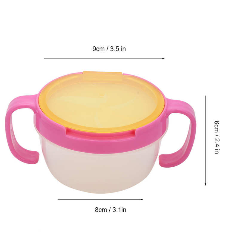 Baby Bowl Children Food Storage BPA Free Dual handle Spill-proof Food Bowl with Flaps Kids Tableware