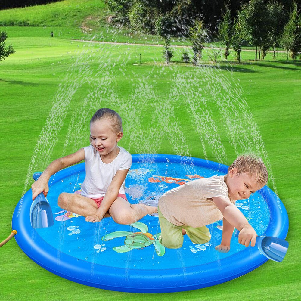 100/170 cm cuscino per tappetino d'acqua Spray gonfiabile estate bambini gioca tappetino per acqua prato giochi Pad spruzzatore giocattoli accessori per piscina all'aperto