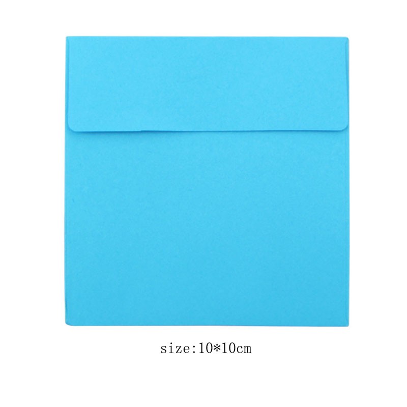 Petite enveloppe carrée de couleur bonbon, 10x10cm, 10 pièces, DIY, violet/noir/vert/peau de vache/jaune/bleu/rose