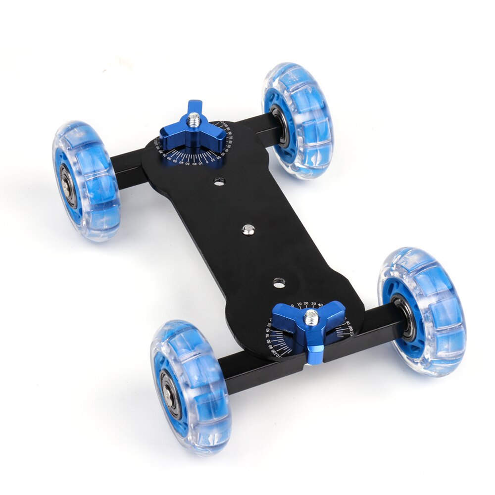 Slider Track Dolly Auto + 11 &#39;&#39;Magic Aarm Tafelblad Mobiele Rolling Video Rail Skater voor DSLR Camera Camcorder Speedlite gopro Blauw