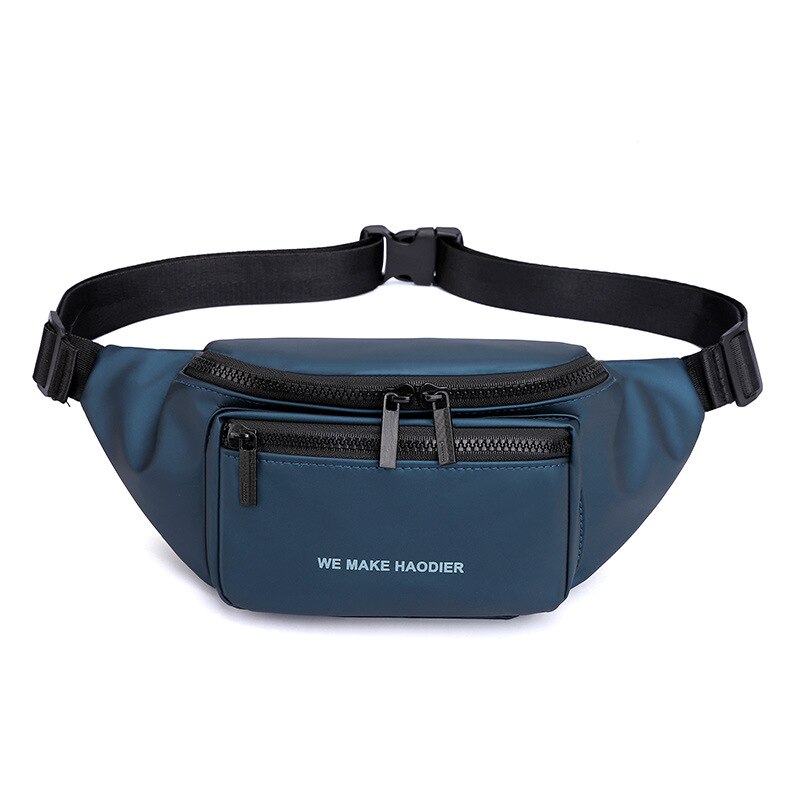 Riñonera impermeable de gran capacidad para hombre y mujer, Cangurera de nailon de , a la , bolso cruzado para el pecho para exteriores, Unisex,: Azul
