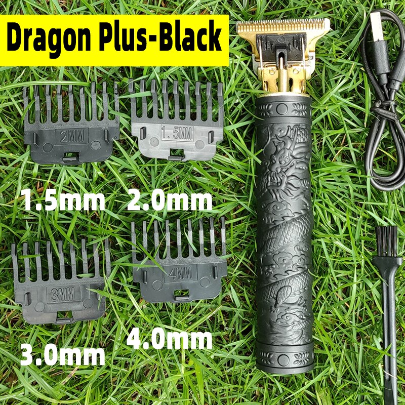 2022 Electric Hair Clipper Rechargeable 0mm Shaver Beard Trimmer Men Hair Cutting Machine Beard Barber Hair Cut: Black Dragon Plus