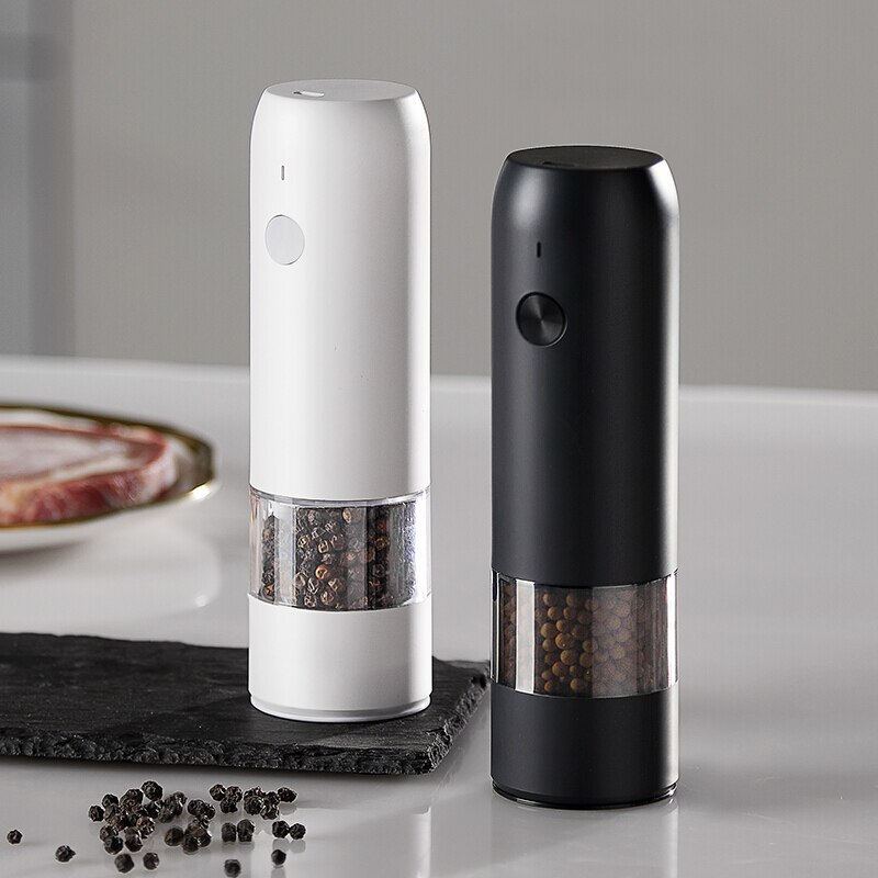 Electric Automatic Salt and Pepper Grinder Set Rechargeable With USB Gravity Spice Mill Adjustable Spices Grinder Kitchen tools