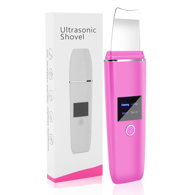 Ultrasonic Skin Scrubber Deep Face Cleaner Machine Dirt Blackhead Removal Facial Lifting Peeling Reduce Wrinkles Skin Scrubber
