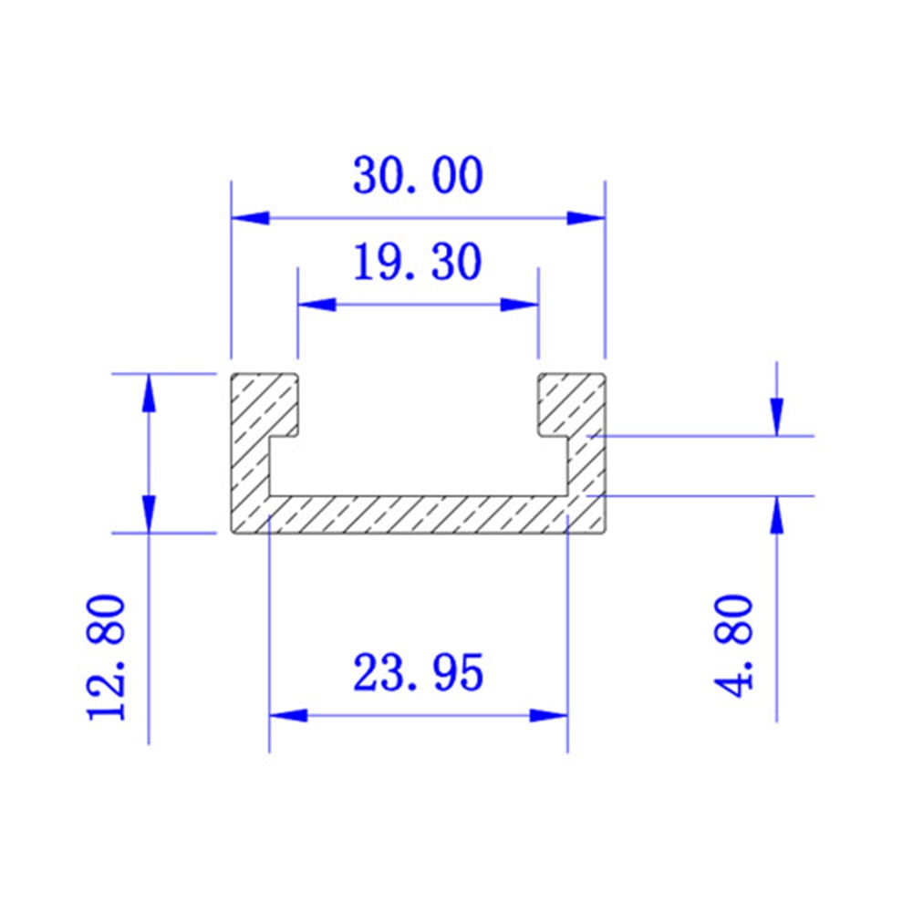 Aluminiumslegering t-spor slids geringsspor stikholdersav bordskakt til fræser bordbåndsave træbearbejdning gør-det-selv-værktøj type -30