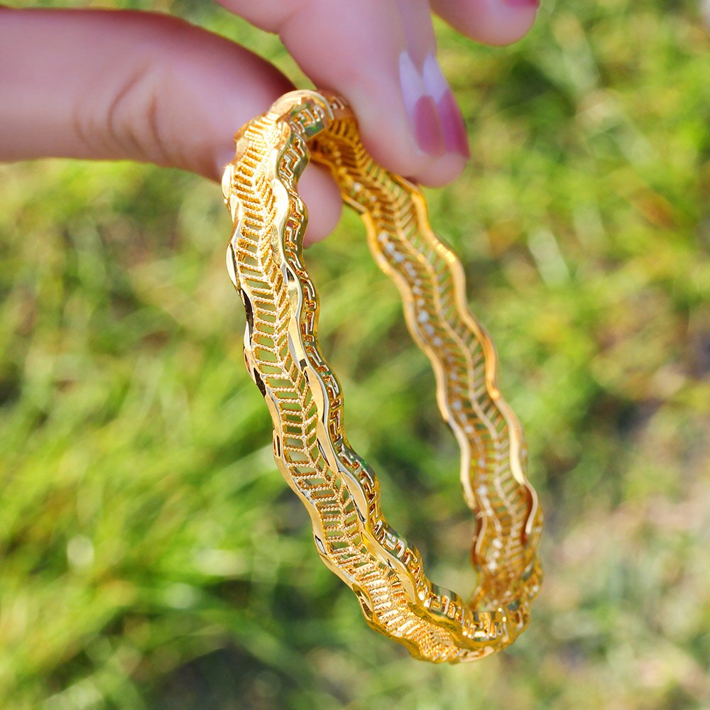 Dubaj indie afryka złoty kolor bransoletki dla kobiet złota krata turecki bransoletki i bransoletki dziewczyny kobiety biżuteria ręczna arabski prezent muzułmanin: B