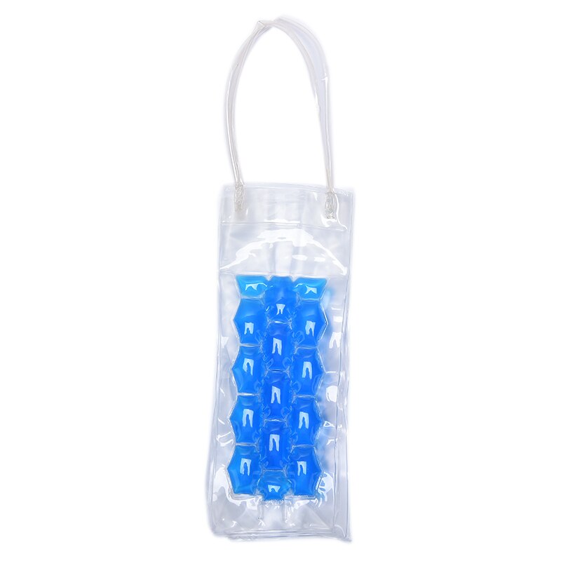 Bouteille de vin congélateur sac refroidissement refroidisseur sac de glace bière refroidissement Gel support transporteur Portable liqueur glace-froid outils: Blue