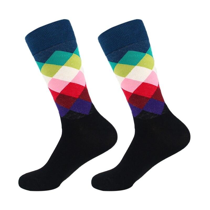 Men Socks Gradient Male Men Compression Socks Cycling Running Compression Socks Casual Dress Long Socks: 6