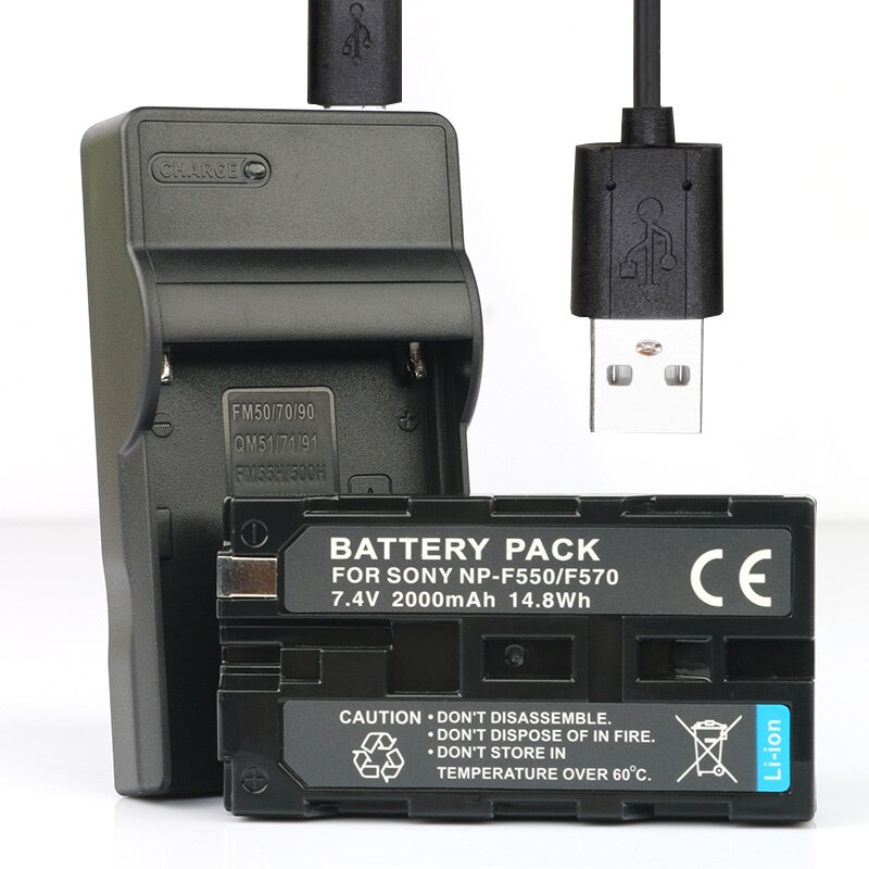 Lanfulang NP-F550 Np F550 Batterij En Usb Batterij Lader Voor Sony NP-500 NP-520 NP-720 NP-CF540 NP-F330 NP-F530