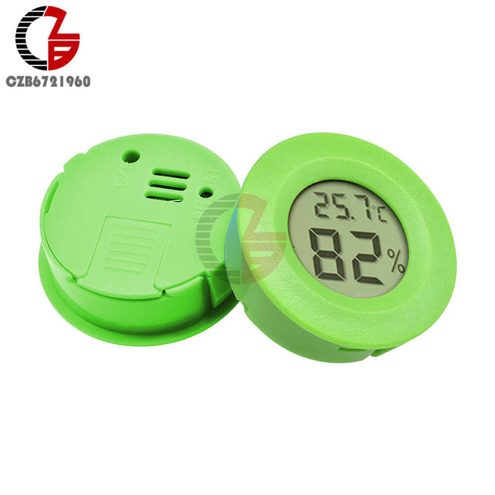 Accurate Indoor Room LCD Digital Thermometer Hygrometer Thermo-Hygrometer Temperature Humidity Meter Moisture Measurment Monitor: Cigar Green