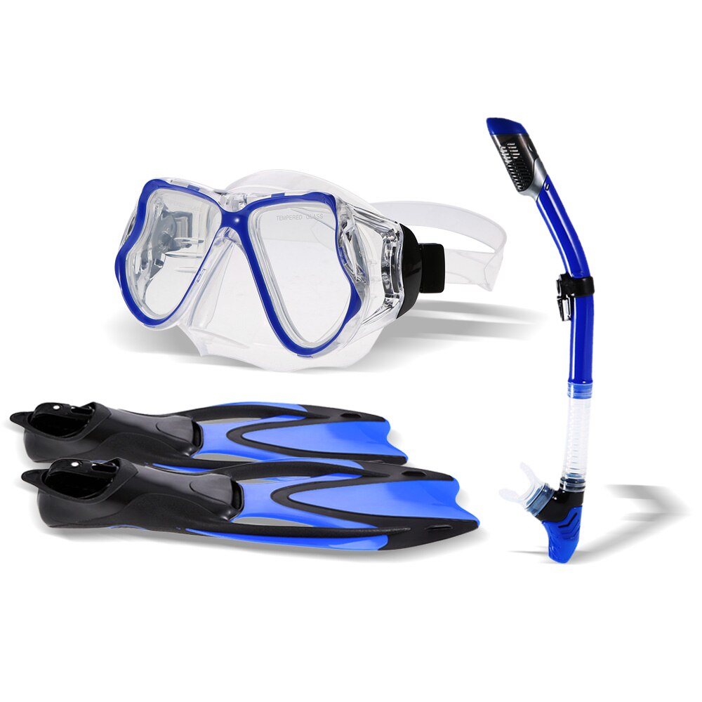 Water Sports Equipment Snorkel Gear Diving Set Swimming Fins Snorkel Quick Dry Gear Bag Diving Kit with Silicone Mask