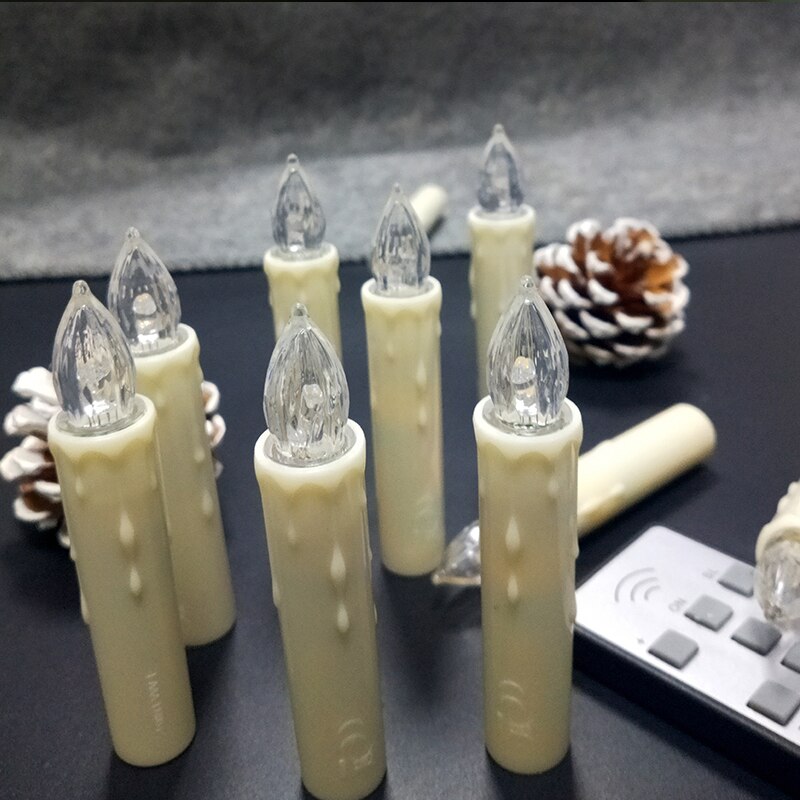 Timing LED Candle Lights Simulated Flame Candles Lamp Wedding Birthday Party Home Christmas Stree decoration Light